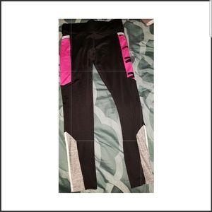 Black, Pink and white Pink Victoria Secret Legging